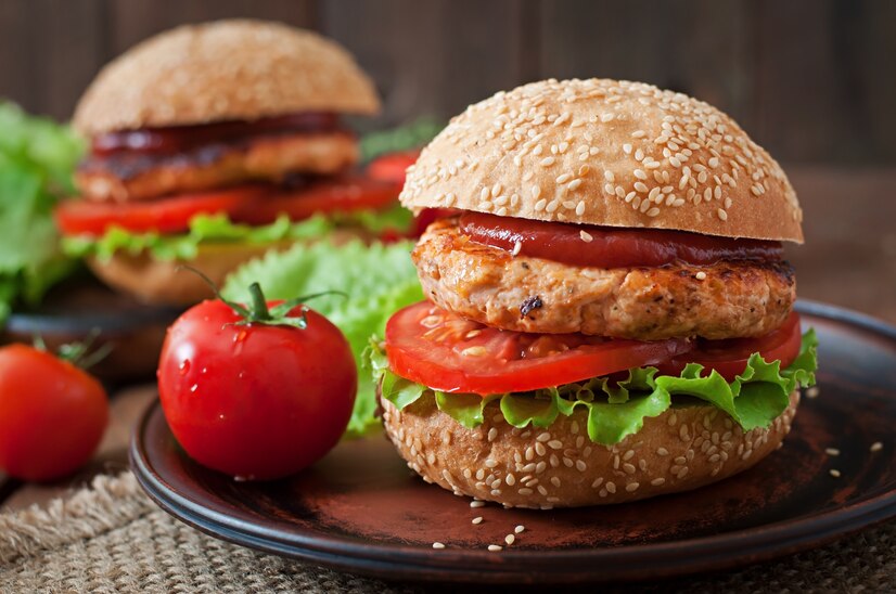 These chicken patties are seasoned with smoked paprika