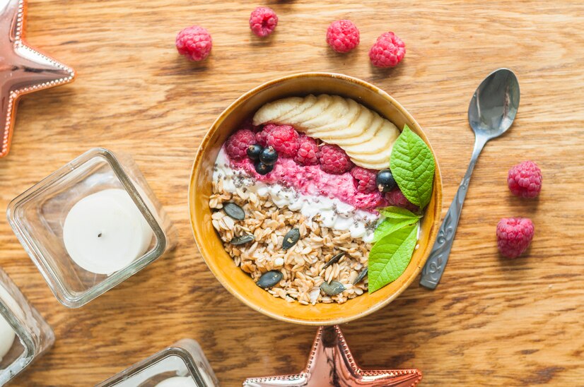 Toss the ingredients for this muesli in a bowl the night before and refrigerate