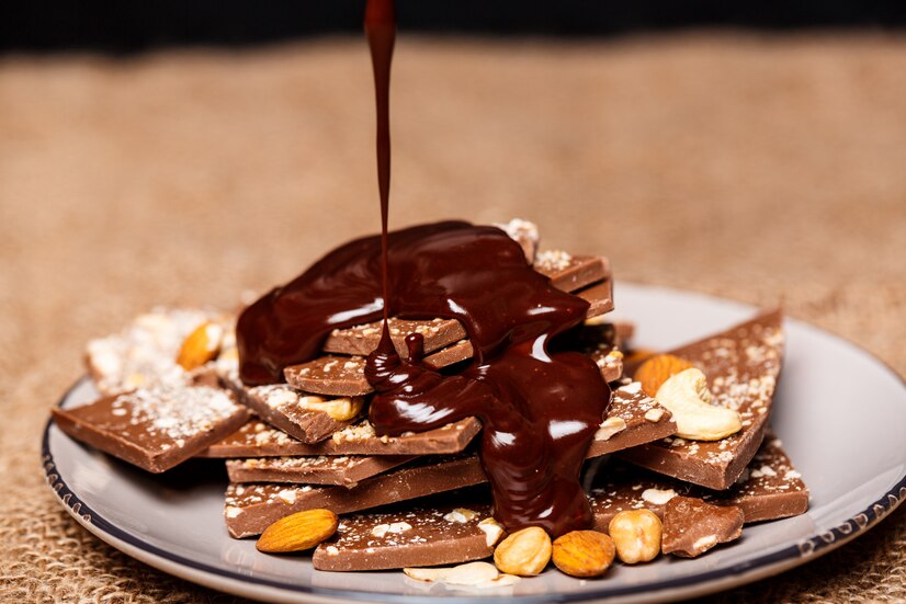 High-protein peanut butter crepes with chocolate filling